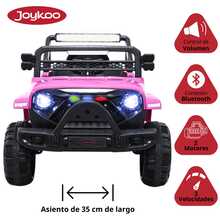Joykoo Camioneta Montable Electrica para Niños Control Remoto 12v - Rosa Claro - Ver 3