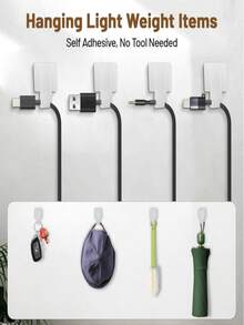 Durable Self-Adhesive Nylon Cable Ties - White, Gray, Black, Reusable And Multipurpose Cable Ties, Versatile Hook And Loop Fastener Straps, Reusable Cable Organizer, Strong Self-Adhesive Ties, Easy To Manage Computer/Data Cables/Ropes, Essential For Office Desk Cable Management - Multicolor - View 4