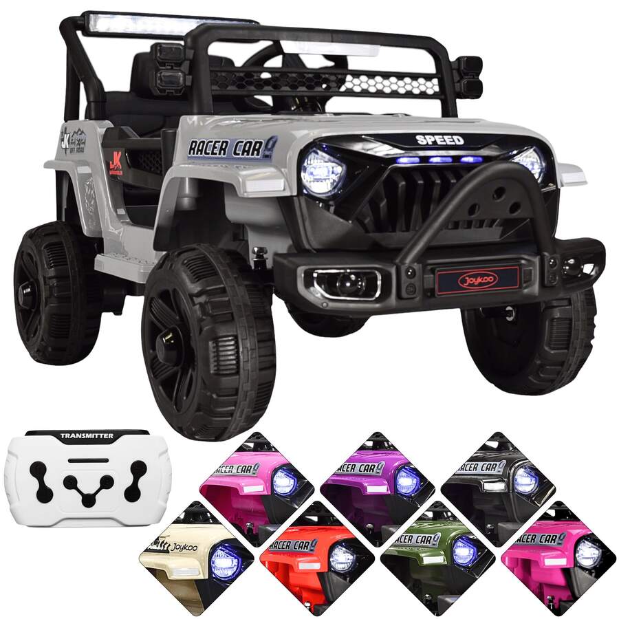 Joykoo Camioneta Montable Electrica para Niños Control Remoto 12v - Gris - Ver 1