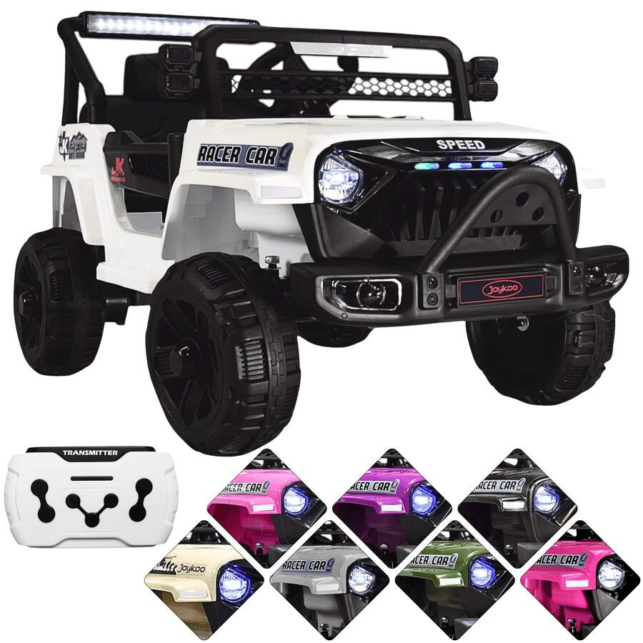 Joykoo Camioneta Montable Electrica para Niños Control Remoto 12v - Blanco - Ver 1