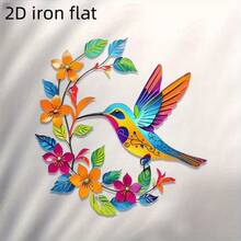 Tranh treo tường 2D phẳng, phong cách Bohemian, hình hoa và chim ruồi bằng acrylic - Hoàn hảo để trang trí hiên nhà, vườn, sân, phòng khách, phòng ngủ, hàng rào ngoài trời - Lý tưởng cho các lễ hội, tiệc tùng, làm quà tặng cho gia đình và bạn bè. - Trang trí tranh treo tường hình hoa và chim ruồi - Xem 5