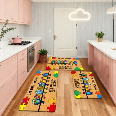 1/2/3pcs Cute Rainbow Bird Art Mat, Suitable For Kitchens, Entryways, Bathrooms, Laundry Rooms, And More. Made Of Thickened, Soft, Skin-Friendly Material, It Is Non-Slip, Wear-Resistant, And Easy To Clean.