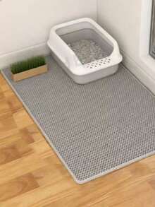 Thảm lót khay vệ sinh cho mèo chống thấm nước 2 lớp, thiết kế hình tổ ong giúp thu gom cát. Chỉ cần nhấc thảm lên và toàn bộ cát sẽ rơi xuống, sau đó đổ lại vào khay vệ sinh để . Không còn cát dính vào chân nữa! Các lỗ lớn giúp giữ và chứa cát. Thích hợp cho nhiều loại cát, khay vệ sinh, khay có nắp đậy, khay tự làm sạch. Thảm chống thấm nước/chống nước tiểu: Lớp đáy chống thấm nước và chống trơn trượt, ngăn không cho bất kỳ chất lỏng nào thấm qua, dễ dàng di chuyển. - màu xám bạc - Xem 9