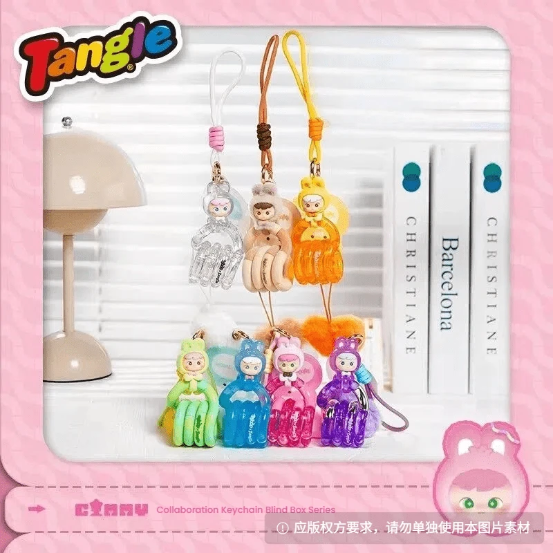 tangle Móc khóa hình thỏ Cimmy dễ thương chính hãng của Twist Puzzle, hình gấu Diudiubaby trong hộp bí ẩn, đồ chơi giảm căng thẳng EDC, đồ chơi huấn luyện và mặt dây chuyền. - Nhiều màu - Xem 1