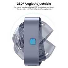 Mini Desktop Fan, Portable, Quiet Operation, 360° Rotation, Powerful Airflow, USB Powered, Stylish Design, Brushless Motor, Suitable For Office, Bedroom, Study - Standard Model - View 5