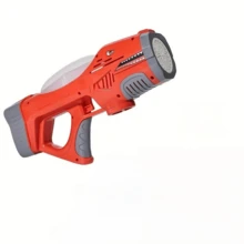 20 Hole Shark Bubble Machine,  With Glowing And Music Sound Effects, And An Empty Bottle With Refill Fluid Suitable For Children, Summer Toys, Birthdays,  (Excluding Batteries And Refill Fluid) - Blue + Red - View 9