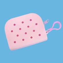 Monedero de silicona con diseño arcoíris, bolsa de silicona desmontable con diseño de dibujos animados, bolsa de almacenamiento para auriculares, diseño calado - Multicolor - Ver 12