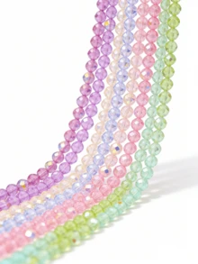 1 hạt thủy tinh pha lê phẳng, độ bóng cao 6mm, cắt 96 mặt - Thích hợp để làm trang sức DIY thời trang, vòng cổ, vòng tay, đồ thủ công. - tự làm lấy - Xem 2