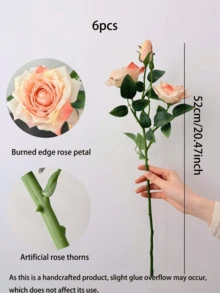 Bó hoa mẫu đơn và hoa hồng giả bằng lụa (1/3/6 bông), thích hợp trang trí nhà cửa, phòng ngủ, đám cưới, bình hoa, sân vườn, ngoài trời, lễ tốt nghiệp, quà tặng Ngày của Mẹ. - Nhiều màu - Xem 17