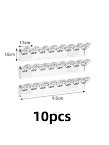 3件套8孔壁挂式首饰收纳架，带项链、手链和耳环挂钩 - 防缠绕展示架，首饰塔 - 彩色 - 查看 9