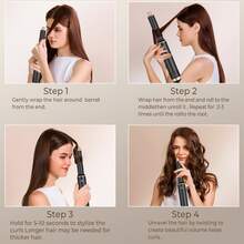 Ultimate 5-In-1 Black Gold Hot Air Brush Styler With 800W High Power For Fast Drying Curling And Straightening All Hair Types In One Step - Xem 6