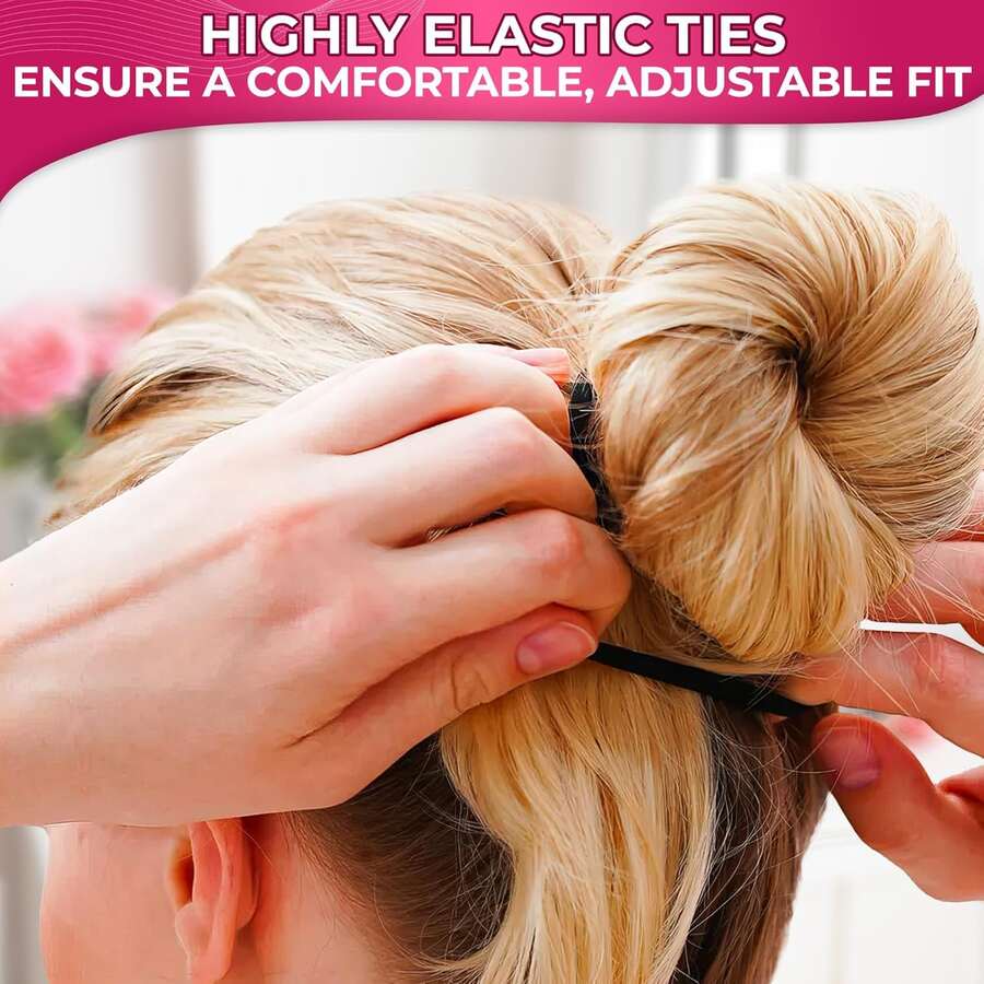 100pcs Seamless Thick Women's Black Hair Rings, Fashionable And Simple Elastic Hair Bands, Non-Damaging Ponytail Hair Ropes, Suitable For Daily Use