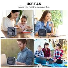 Mini Desktop Fan, Portable, Quiet Operation, 360° Rotation, Powerful Airflow, USB Powered, Stylish Design, Brushless Motor, Suitable For Office, Bedroom, Study - Standard Model - View 4