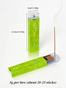 Palitos de incienso natural de Matcha de Kyoto | Fragancia duradera para el hogar Aromaterapia | Alivio del estrés, calmante y relajante | Combustión limpia | Purificación del aire para dormitorio, oficina, yoga y meditación | Regalo ideal para cumpleaños, graduación y reuniones familiares - Matcha de Kioto - Ver 12