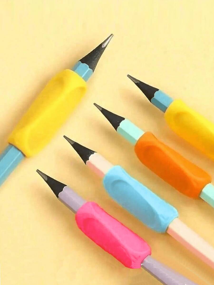 4/8pcs Ergonomic Pencil Grip Set - Colorful Writing Posture Correction Tools, Soft Design To Improve Posture And Comfort, Pencil Holders Great For Writing, Drawing, Office And School Supplies, Relieve Finger Fatigue, Multi-Color Back To School - A - View 1