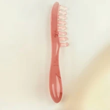 Watermelon Resin Scalp Massaging Comb - Manual Head Massage Brush For Hair Growth, Stress Relief & Scalp Care, Gentle Detangling Grooming Tool For All Hair Types - Hồng - Xem 3