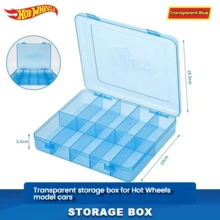 Hot Wheels Hotwheels Diecast Mini Car Models, 10-Car Storage Box Display Case, Dust-Proof Organizer - Multicolor - View 6