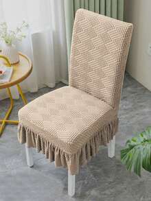 1 chiếc bọc ghế ăn dệt đa năng, co giãn, chống bụi và chống mèo, bọc lưng ghế liền khối, bọc ghế đẩu đa năng, bọc ghế co giãn, bọc chân ghế - Màu Khaki - Xem 3