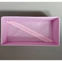 Minimalist Foldable Fabric Storage Box, Suitable For Underwear, Accessories, Decorations, Home Decor, Bedroom Decor, Suitable For Autumn And Holidays - Pink - View 10