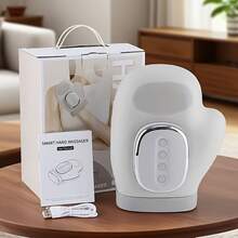 新款USB充电式智能手部按摩器，5档强度调节，3种模式可选，并具备加热功能。符合人体工学设计，贴合手掌和手指，是父亲节、母亲节、圣诞节的理想礼物，也是居家必备电器。 - 灰色 - 查看 3