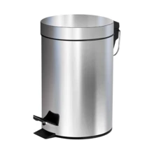Crystals 3L Stainless Steel Pedal Bin With Removable Inner Bucket – Compact Kitchen & Bathroom Waste Bin - Pedal Bin - View 1