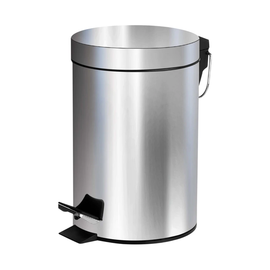 Crystals 3L Stainless Steel Pedal Bin With Removable Inner Bucket – Compact Kitchen & Bathroom Waste Bin - Pedal Bin - View 1