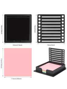 1x Sticky Note Holder With Templates - Sticky Note Template Organizer & Quick-Line Marking Dispenser - A - View 5