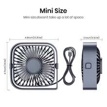 Mini Desktop Fan, Portable, Quiet Operation, 360° Rotation, Powerful Airflow, USB Powered, Stylish Design, Brushless Motor, Suitable For Office, Bedroom, Study - Standard Model - View 1