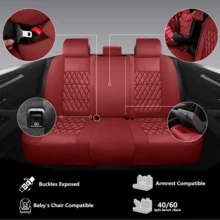 Car Seat Covers,Universal Fit For Most Cars,SUVs And Sedans,Waterproof PU Leather Cushions, 5 Seats / 2 Seats Protectors - Five Seats - View 5