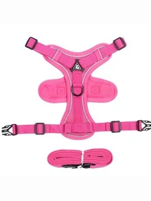 Reflective Pet Harness And Leash Set, Suitable For Dogs And Cats, Escape-Proof Adjustable Small Dog Harness With Soft Mesh - Multicolor - View 16