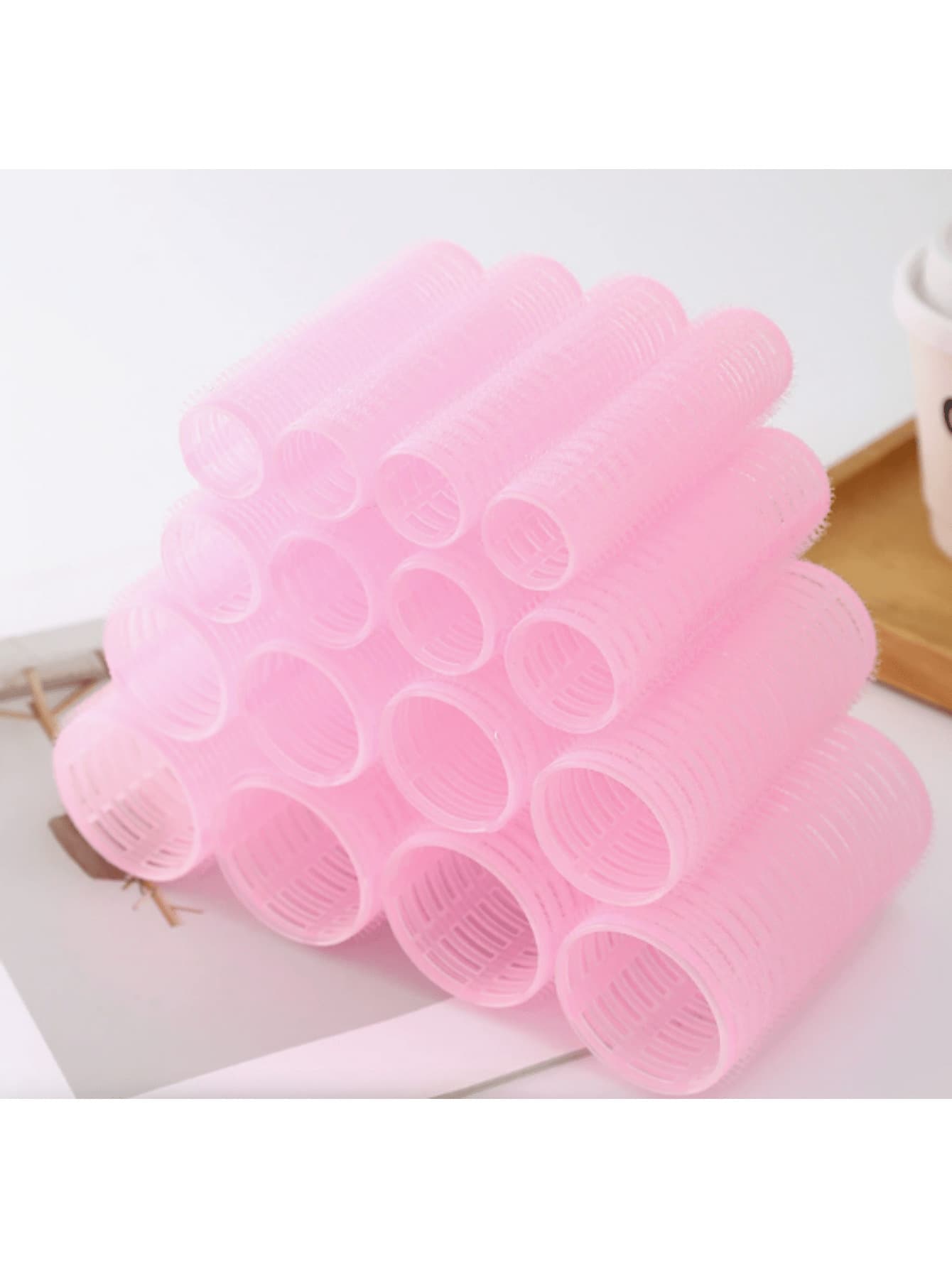 1 Extra Large Curling Iron, A Cute Home Hair Styling Tool That Doesn't Damage Hair, Doesn't Require Heating, Valentine's Day Couple Gift, Hair Accessories, Hair Styling Tools - Pink - View 1