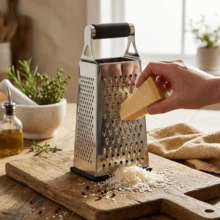 9-Inch 4-In-1 Stainless Steel Vegetable Grater, Slicer, Shredder And Cheese Grater, Ideal Gift For Cooking Enthusiasts, Christmas/Halloween/Birthday, Kitchen Gadget - Silver - View 3