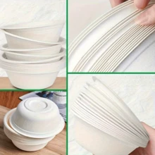 3/25/50/100pcs 350ml White Paper Bowls, Disposable Compostable Bulk Bowls, Bagasse Bowls, Heavy Duty Bowls, Suitable For Cereal, Snacks, Salad - White - View 7