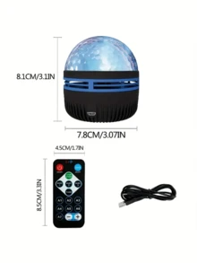 USB Wave Projector With Ripple Effect, Gives A Soothing Wavy Ambiance, Suitable For Toys, Gifts, Birthday Presents, Game Room, Bedroom, Living Room - Multicolor - View 2