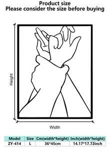 1pc Romantic Holding Hands Metal Wall Art - Elegant Minimalist Design, Perfect Gift For Couples And Lovers, Suitable For Bedroom Or Office Decor - Multicolor - View 19