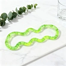 1pc New Color Changing Twist Fidget Toy, Transforms Into Multiple Shapes, Stress Relief Toy For Teens, Crystal Color Twisty Toy, Handheld Desktop Toy To Relieve Anxiety, Suitable For Outdoor, Office, Desk Decor, Classroom Rewards, Party Favors And Holiday Gifts! - Multicolor - View 9