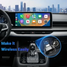 适用于大众奔驰的二合一无线CarPlay适配器，支持Android Auto AI智能盒汽车智能系统 - 查看 4