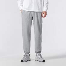 Nike Dri-Fit Standard Issue 鬆緊繫帶長款休閒百搭舒適針織運動褲 男款 灰色 - 灰色 - 查看 4