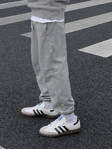 Nike Dri-Fit Standard Issue 鬆緊繫帶長款休閒百搭舒適針織運動褲 男款 灰色 - 灰色 - 查看 2