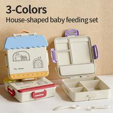 Baby Fütterungsutensilien | Kinder Plastik Bento Lunchboxen | Obst Aufbewahrungsbehälter | Haushalt Studenten Lunchboxen | Outdoor Picknick Fächerbehälter | Mikrowelle | Einfach zu reinigen - Verschiedenfarbig - Übersicht 1