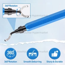 LIBRATON Deburring Tool With 11 Extra High Speed Steel Blades, Works On Metal, Resin, 3D Printed Plastic Edges, PVC Copper Pipes, Deburring Tool (11x BS1010 Or 2x BK3010 3x BS1018 6x BS1010), 360 Degree Rotary Head - A - View 6