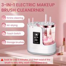 1 pieza Limpiador eléctrico de brochas de maquillaje alimentado por USB con secador de brochas, limpieza y secado eficientes, herramienta de limpieza automática portátil de USB para todo tipo de brochas de maquillaje, contorno, sombra de ojos, rubor - multicolor - Ver 11