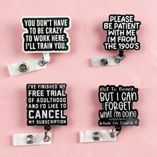 Funny Retractable D Card Holder Reel With Cute Cartoon Design,Teacher Nurse Hospital Badge Holder Office Lanyard Gift 1pc - A - View 9