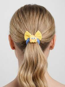 SpongeBob SquarePants 3 件装海绵宝宝发圈 - 可爱高马尾发圈和发带，柔软不伤发的毛巾布发圈，丸子头饰品 - 彩色 - 查看 2