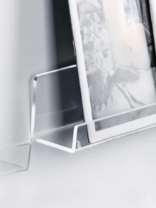 12-Inch Vinyl Record Wall Mount Shelf, Vinyl Record Storage And Display Rack, Transparent Acrylic Floating Shelf For Wall Decor, Bookshelf, Magazine Rack, Photo Frame - Clear - View 2