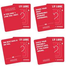 Couple's Interactive Game Cards, Truth Or Dare Game Cards, Fun Couple's Conversation, Create Warm Interactions, Perfect Gift For Valentine's Day And Christmas - FULLY LOVE (Red) - View 5