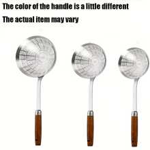 1 Piece Durable And Easy To Clean Restaurant Grade Kitchen Utensils And Supplies Stainless Steel Colander, Kitchen Dumpling Noodle Fishing Spoon Draining Frying Colander - Multicolor - View 8