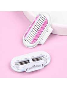 Manual 1 Grip + 4/8 Blade Female Hair Removal Gift For Girls, Essential Travel Item (Blade Body + Head + Storage Box), Barber Shop Beauty Travel Essentials Travel Accessories Travel Necessities, Beach Vacations, Summer Holidays, School Supplies - Upgraded Version - View 6