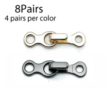 2/4/6/8 Pairs Alloy Invisible Hook And Eye Fasteners, Collar Hooks, Pant Hooks, Leather And Fur Coat Hooks, Anti-Exposure Clasps - Multicolor - View 19