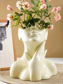 1pc Creative Female Vase Figurine Decor Vase Floral Arrangement Home Decor For Living Room, Bedroom, Office, Bathroom, Dining Table, Wedding Party, Birthday Gift, Modern Unique Vase Flower Decoration, Bohemian Home Decor - Multicolor - View 1